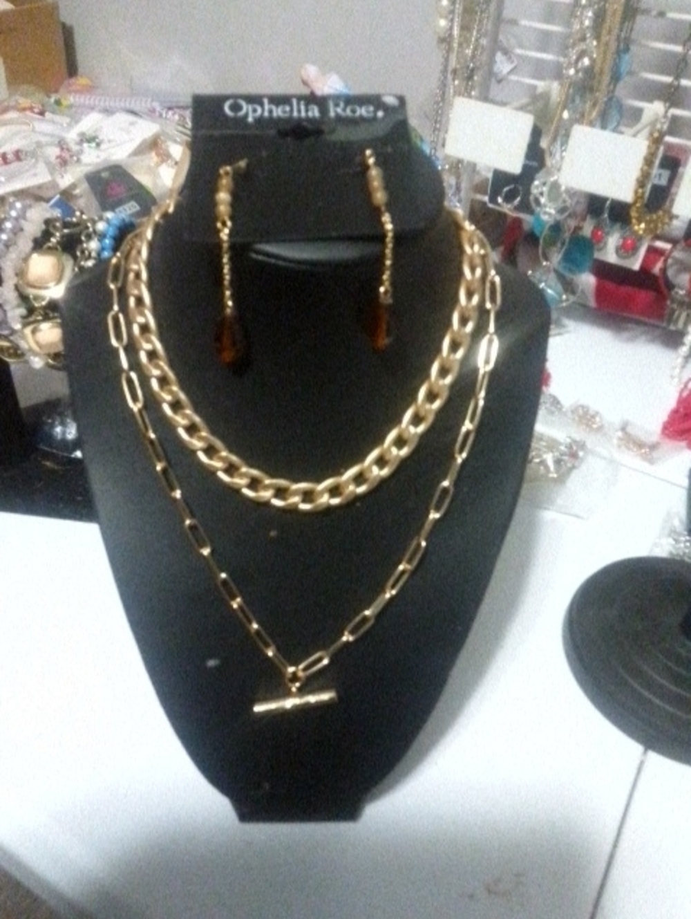 Gold-Tone Layered Chain Necklace Set